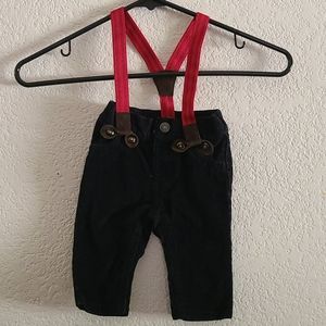 Carter's Black Corduroy Overalls